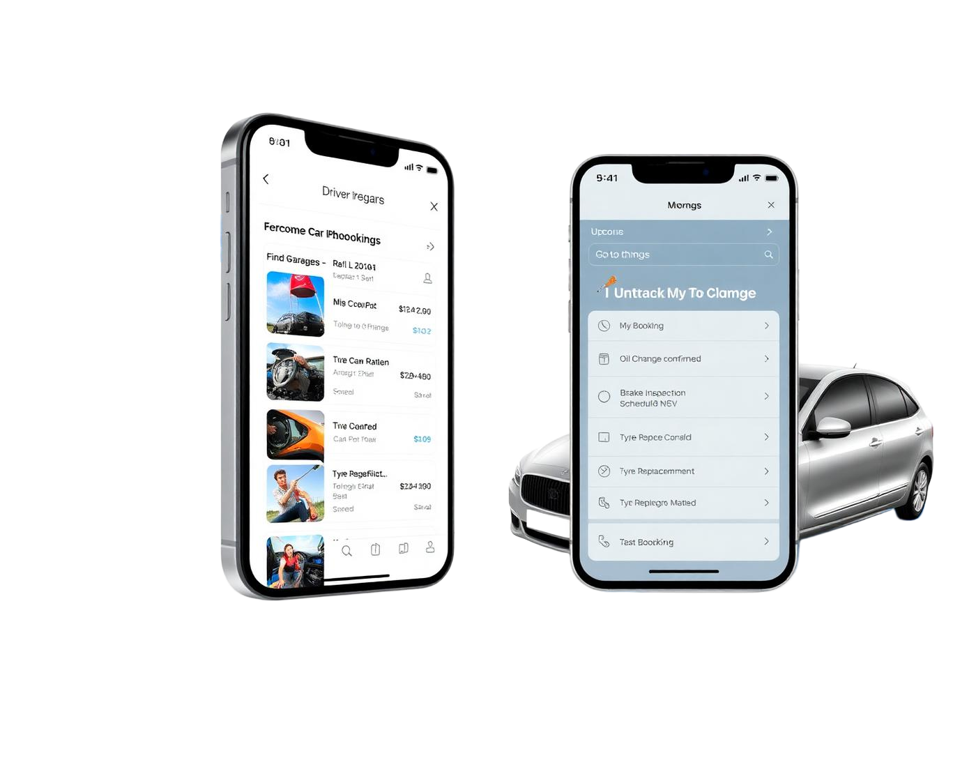 Driver app screens